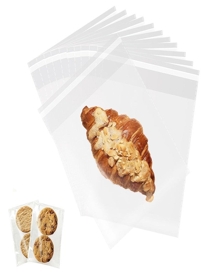 Docvania Clear Resealable Cellophane Bags 6 X 6 Inch Self Sealing Cellophane Bags, 200Pcs Cookie Bag with Seal Packaging Treat Bag for Wrapping Bread, Soaps, Candies and Party Favors - Image 1